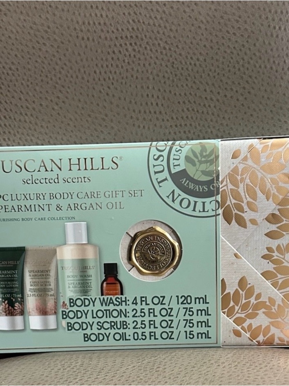 Tuscan Hills Spearmint & Argan Oil Body Care Gift Set - Mint